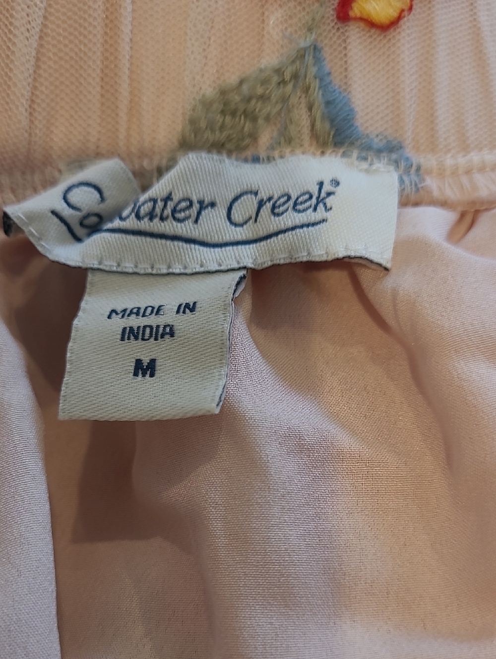 Coldwatwer Creek Embroidered Floral Midi Skirt in Blush Size M - Picture 6 of 7